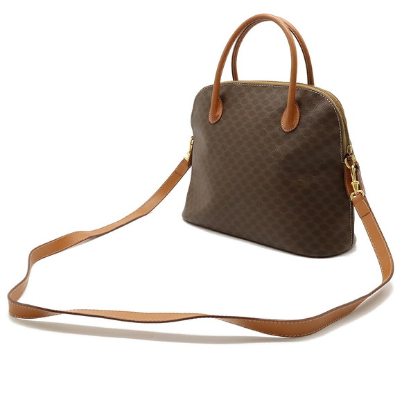 Celine Leather Handbag Macadam Brown - Picture 1 of 9